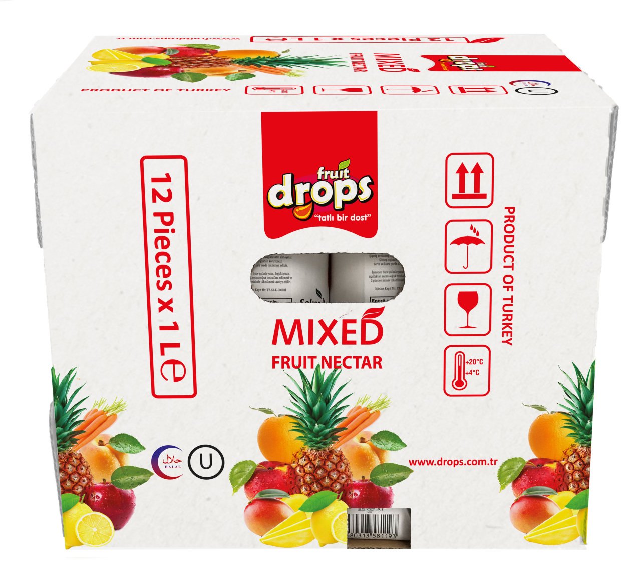 Karışık Meyve Nektarı 1 L, 12 adet