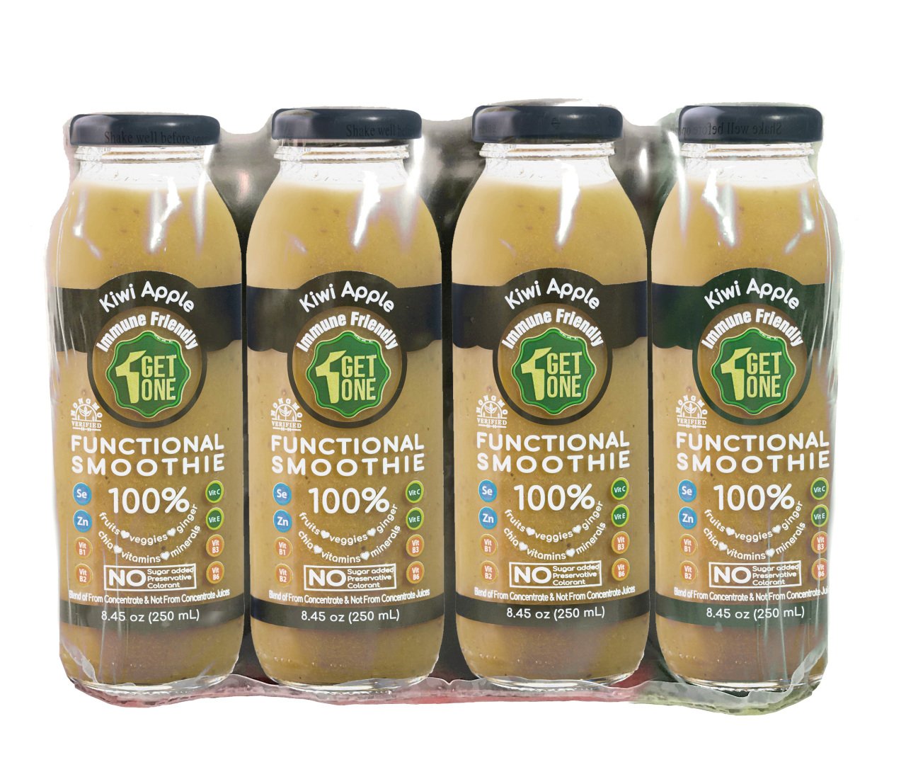100% Elma Kivi Smoothie, 12 x 250 ml